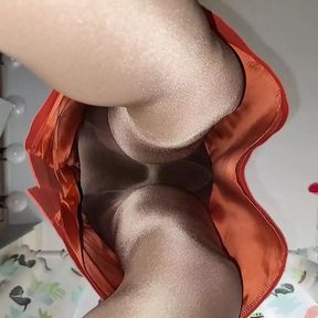 Have a peek underneath my orange office skirt