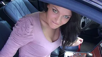 Stranded Belle Claire Begs For Help With Public Car Sex And Blowjob