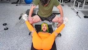 Bootylicious MILF Karen asks her trainer for help but wants a different workout