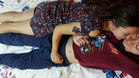 Hot stepsister accidentally fucks her Stepbrother after playing with his cock