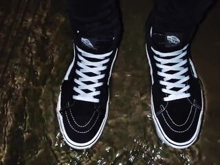 Wetting My Slim Jeans In The Forest By Night