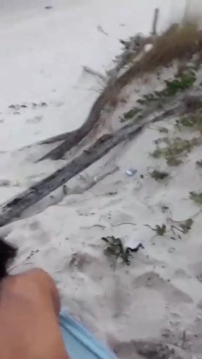 Key moment from &quot;Sex on the public beach with cum in the tail! PUBLIC&quot;