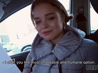 DEBT4k. Horny collector manages to permeate cunny of bimbo debtor