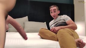 step gay dad series - the wrong door - hotel footjob fiasco!