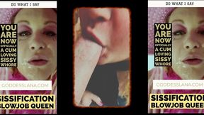 sissification blowjob queen slide show starring goddess lana