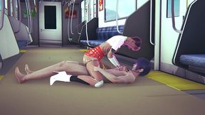 cyborg girl has sex in the subway - cyberpunk 2077 parody