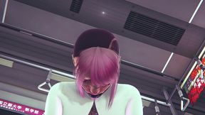 cyborg girl has sex in the subway - cyberpunk 2077 parody
