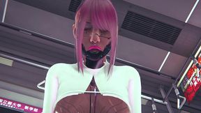 cyborg girl has sex in the subway - cyberpunk 2077 parody