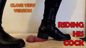 Riding Boots Cock Trample and Hard Bootjob (Close Version) - Tamystarly - Balls Crush, CBT, Trampling, Shoejob, Stomping