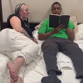 Livie Blainn Milks Cory Strokes While Reading