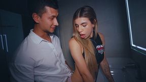 petite squirter: jessica osorio with a huge ass cums in her roommate s mouth and ends up covered in cum