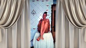 Hot Housewife Lukerya Teases with Her Hips and Feet in the Kitchen