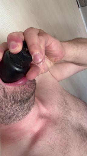 Deepthroating my BBC Dildo