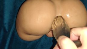 Twink Fucks a Toy with a Big Dildo Bareback with Amazing Sound