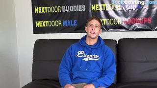 Auditioning jock masturbating off for the camera