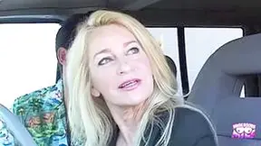Robin Pachino And Dino Bravo In Super Hot Blonde Milf Has Outdoor Cowgirl Sex While Still On The Job With Coworker
