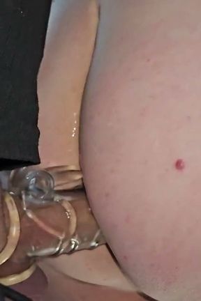 30 Cm Huge and Fat Dick. He Fills Her Entire Pussy