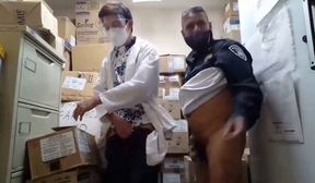 PHARMACIST & POLICE MAN Fuck in the storage room