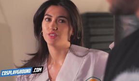 Megan Mistakes Begs Her Karate Teacher For His Cock and a Creampie - Cobra Kai Porn Cosplay Parody