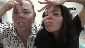 Sexy nose pinching and eskimo kissing d