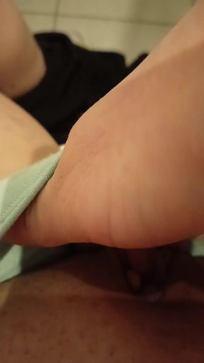 Rubbing My Wet Horny Kinky Pussy Through My Panties, While My Roommate Is Making Dinner