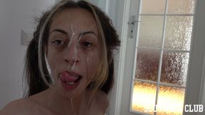 My Raw Face-Fuck Domination: Pounding Skinny Spinner Candie Cross's Throat Until She Submits Completely