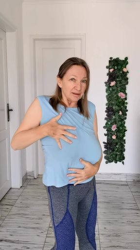 Mature Hot MILF with Giant Natural Tits Will Make You and Herself Happy