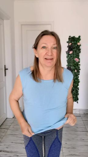 Mature Hot MILF with Giant Natural Tits Will Make You and Herself Happy