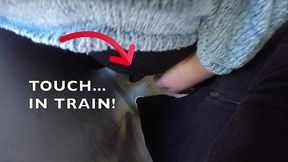 I Felt it with my Hand | He wasn'_t Wearing Underwear inside. My Cuckold Lover Husband saw me Touching someone else'_s Dick on the Train. All Three of us Liked it.