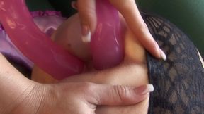 Lesbians stepmoms Scene-1 threesome of Blonde MILFs Share a Double Dildo in Their Pussy and Ass