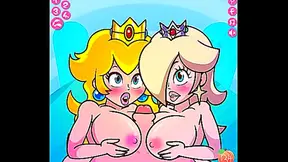 Big-Titted Princess Peach & Rosalina Tease With Titjobs In Sexy Hentai Scene