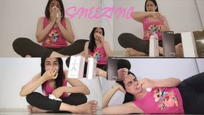 Loud, splashing sneezes