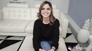 INCREDIBLE SEXY-BIG TITTED Alice wants to try her first double penetration