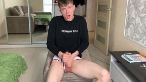 College Boy Cumming With You (eye Contact) Big Dick 23cm With Gay Boy