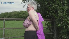 Naughty Granny Outdoors