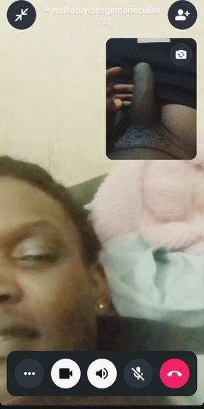 Ebony Mature Bitch Loves Masturbating Mutually on Call,