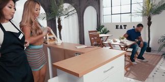 Hot MILF Nicole and Kazumi have sex with young stud