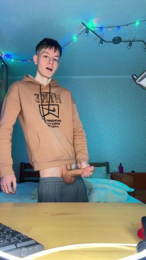 Watch Me Stroke My Huge Nine Inch Cock Until I Explode