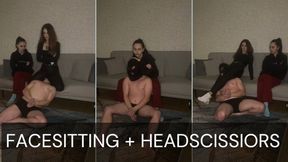 PBP Merciless Face Sitting & Headscissors Domination By Mistress Kelly And Mistress Jennifer