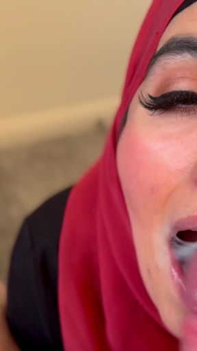 Aaliyah Yasin Tries Not to Swallow Her Stepbrothers Cum