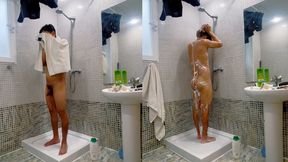 Faceless Amateur Guy Full Shower Routine - Soap & Suds Focus