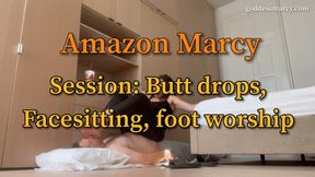 Session: Butt dropps, facessiting and foot worship by Amazon Marcy