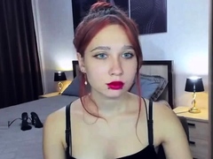 Skinny busty redhead petite teen webcam solo