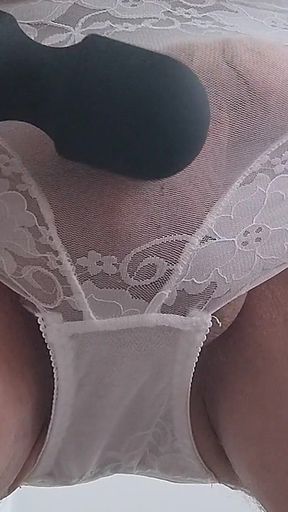 CD Trans Panties and Bra Ass Play Masturbating with Vibrator
