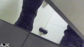 Trans Goddess in Public Restroom - Hot Steamy Quickie Caught on Cam