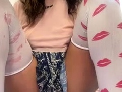 Hot Brunette In Stockings Masturbates Hard