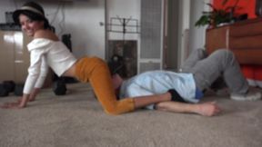 Get Off My Face! Surprise Clothed Facesitting And Lapdace With Viva Athena