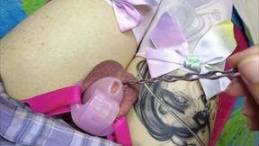 Femboy Sounding in Chastity