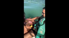 horny brazilian bride betrays husband on honeymoon trip fucking the muscular jetski coach big dick while hubby is away