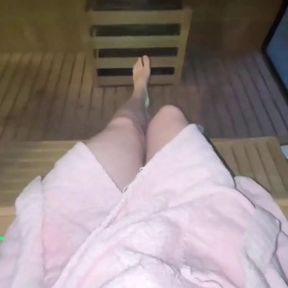 Risky Blowjob in Hotel Sauna.. I Suck Stranger